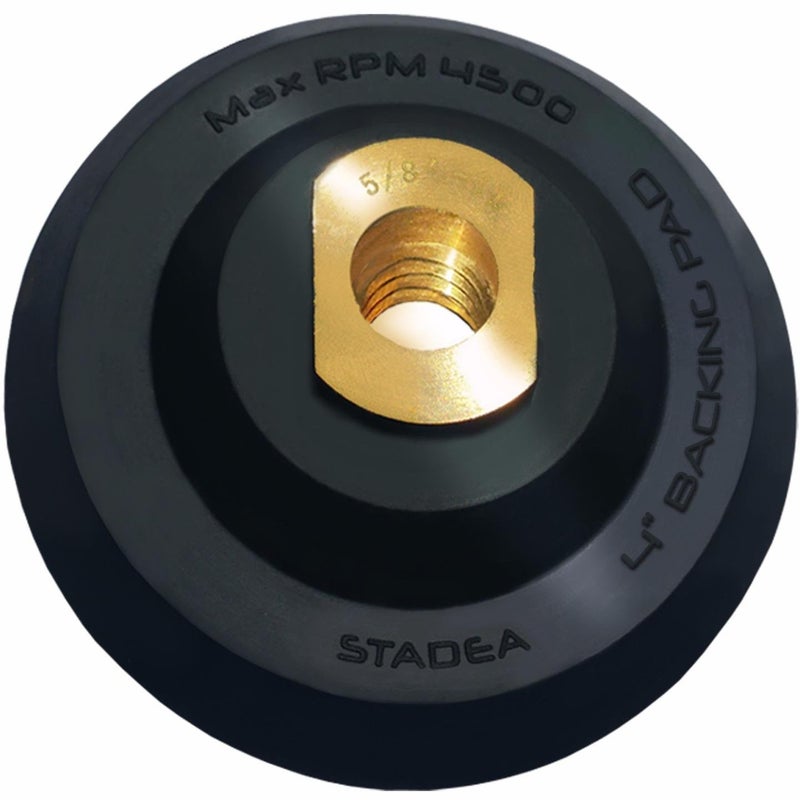 Stadea 4" Rubber Backer Pad/Flexible Rubber Backing Pad for Counter Edge Wet Dry Polishing - Arbor 5/8" 11 - Image 1